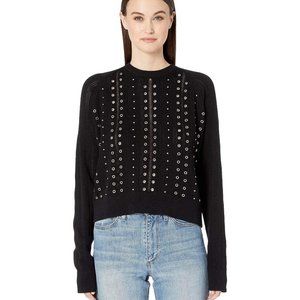 The Kooples Eyelets Lightweight Sweater